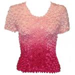 Camisas de Popcorn gastr&Atilde;&sup3;nomo Fishscale Moneda de manga corta - Variegated Pink