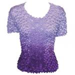 Camisas de Popcorn gastr&Atilde;&sup3;nomo Fishscale Moneda de manga corta - Variegated Purple