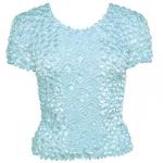 Camisas de Popcorn gastr&Atilde;&sup3;nomo Fishscale Moneda de manga corta -  Ice Blue