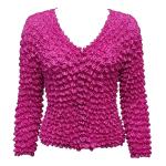 Gourmet Popcorn - Collarless Cardigan - Fuchsia