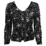 Gourmet Popcorn - Collarless Cardigan - Abstract Dots Black-White