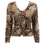 Gourmet Popcorn - Collarless Cardigan - Patchwork Leopard