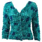 Gourmet Popcorn - Collarless Cardigan - Aqua Garden