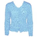 Gourmet Popcorn - Collarless Cardigan - Sky Blue