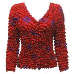 Gourmet Popcorn - Collarless Cardigan - Red Garden