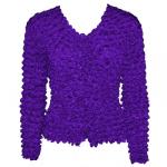 Gourmet Popcorn - Collarless Cardigan - Royal Purple