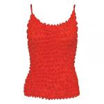 Popcorn - Silky Touch - Spaghetti Tank - Tomato