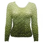 Coin Fishscale - Long Sleeve - Variegated Olive