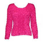 Camisas largas de Popcorn de Fishscale Moneda de manga larga - Persian Rose