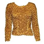 Camisas largas de Popcorn de Fishscale Moneda de manga larga - Copper Coin