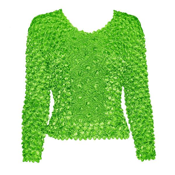 Wholesale 597 - Long Sleeve Coin Fishscale Tops Vivid Green - One Size Fits Most