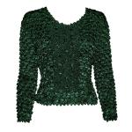 Camisas largas de Popcorn de Fishscale Moneda de manga larga - Spruce