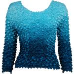 Coin Fishscale - Long Sleeve - Variegated Teal