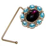 Purse Hangers -  Oval - Amethyst-Blue Topaz