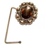 Purse Hangers -  Oval - Smoky Topaz