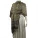 Checkered with Print Border - Denim