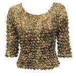 Georgette Popcorn - Three Quarter and Long Sleeve -  Leopard Print