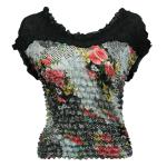 Camisa de lujo de Popcorn Sleeveless Georgette - Pink Lace Floral
