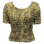 Camisa de lujo Popcorn de Georgette de manga corta -  Leopard Print