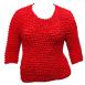 Popcorn - Gourmet Three Quarter Sleeve Red