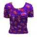 Popcorn - Gourmet Short Sleeve Red Hats on Purple Popcorn - Gourmet Short Sleeve Red Hats on Purple