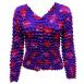 Popcorn - Gourmet Cardigan Collarless Red Hats on Purple