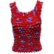 Popcorn - Gourmet Tank Top Purple Hats on Red