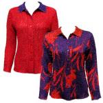 Red Hatters Selections - Reversible Jacket Red Floral on Purple/Red