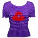 Short Sleeve Red Hat Applique Short Sleeve Red Hat Applique