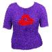 Short Sleeve Queen Size Red Hat Applique Short Sleeve Queen Size Red Hat Applique