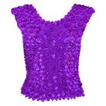 Red Hatters Selections - Popcorn - Gourmet Coin Fishscale Sleeveless Iris