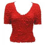 Red Hatters Selections - Popcorn - Pinpoint Short Sleeve Red