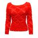 Popcorn - Long Sleeve Diamond Design Red Popcorn - Long Sleeve Diamond Design Red