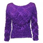 Red Hatters Selections - Popcorn - Long Sleeve Diamond Design Violet