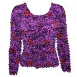 Red Hatters Selections - Popcorn - Gourmet Long Sleeve Purple Garden