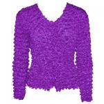 Red Hatters Selections - Popcorn - Gourmet Cardigan Collarless Amethyst