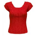 Red Hatters Selections - Cap Sleeve Magic Crush Silky Touch Red