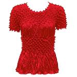 Red Hatters Selections - Popcorn - Gourmet Pineapple Spike Short Sleeve - Scarlet