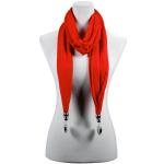 Red Hatters Selections - Scarf - Etched Heart Fob Pendant - Red