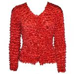 Red Hatters Selections - Popcorn - Gourmet Cardigan Collarless Red