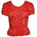 Popcorn - Gourmet Coin Fishscale Short Sleeve Scarlet Popcorn - Gourmet Coin Fishscale Short Sleeve Scarlet