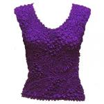 Red Hatters Selections - Popcorn - Pinpoint Sleeveless Iris