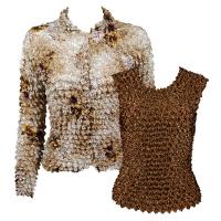 Gift Sets - Gourmet Cardigan/Sleeveless - Beige Floral - Brown