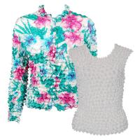 Gift Sets - Gourmet Cardigan/Sleeveless - Bright Bouquet - White