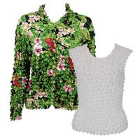 Gift Sets - Gourmet Cardigan/Sleeveless - Tropical Floral-Green - White