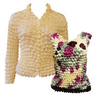 Gift Sets - Gourmet Cardigan/Sleeveless - Ivory - Butter-Burgundy Floral