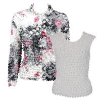 Gift Sets - Gourmet Cardigan/Sleeveless - White-Black-Pink Floral - White