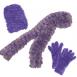 Multi Periwinkle-Gold Scarf with Periwinkle Hat and Gloves