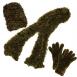 Multi Olive-Silver Scarf with Olive Hat and Gloves Multi Olive-Silver Scarf with Olive Hat and Gloves