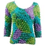 Ultra livianas de lujo de tres cuartos - Leaves Green-Violet-Teal